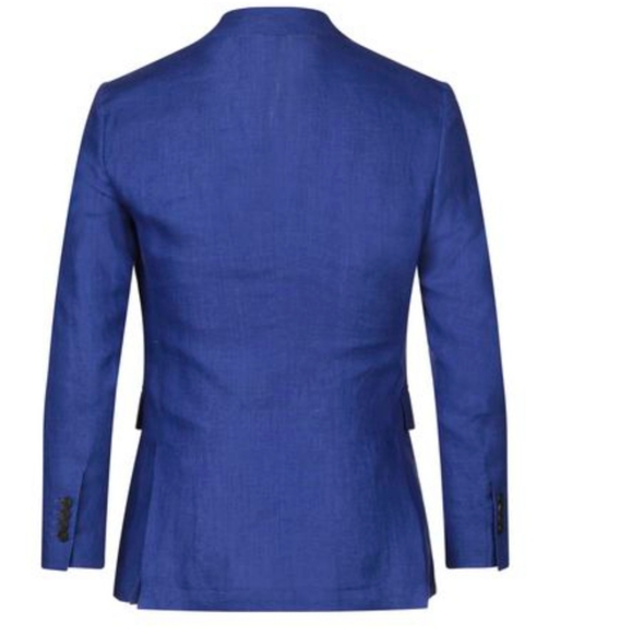 NWT$686 Burberry Blue Mens Linen Wool Blazer Jacket Coat Sz 42 - Picture 4 of 16